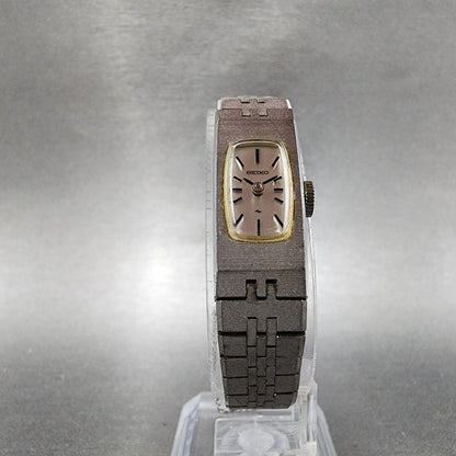 Seiko Watch Women 12mm Silver Dial Silver Tone Rectangle 15203339 New Battery5