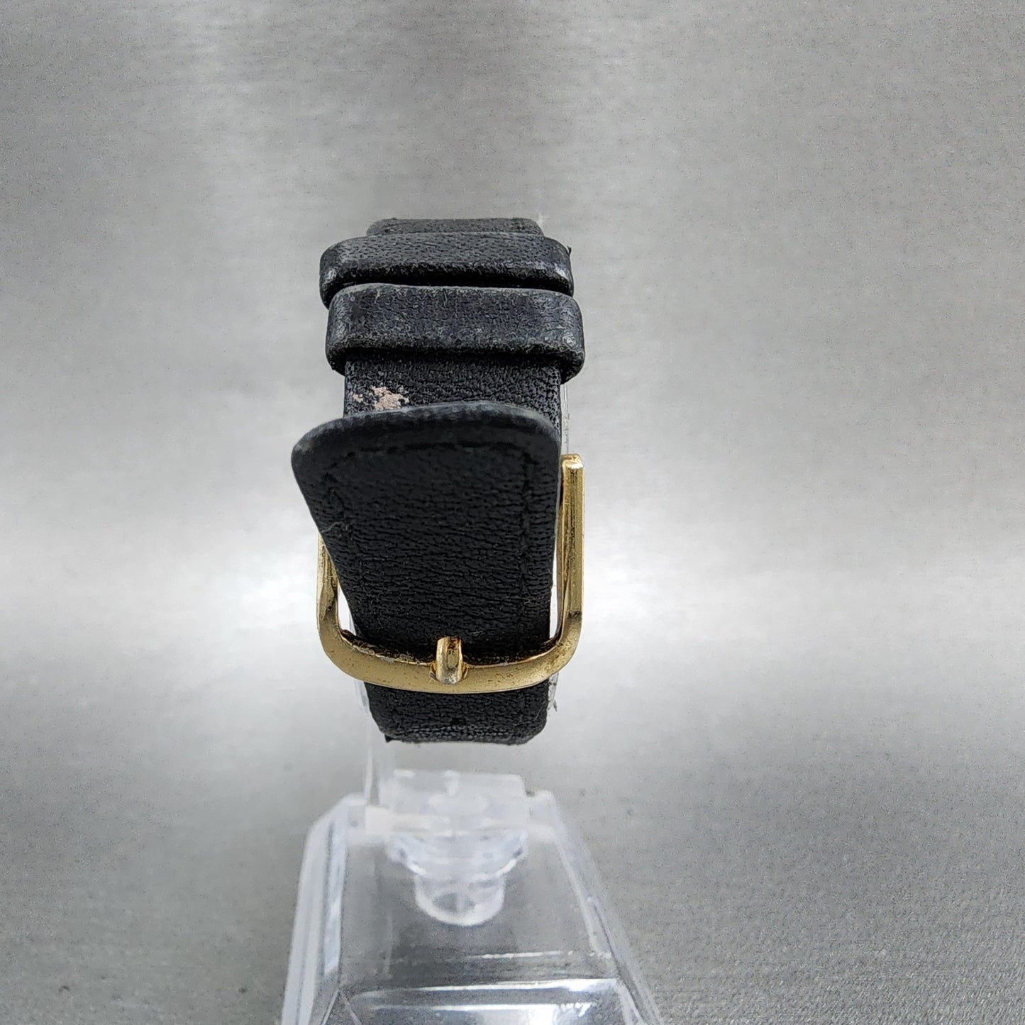 Citizen CQ Tank Watch Women 20mm Black Dial Gold Tone Rectangle New Battery8