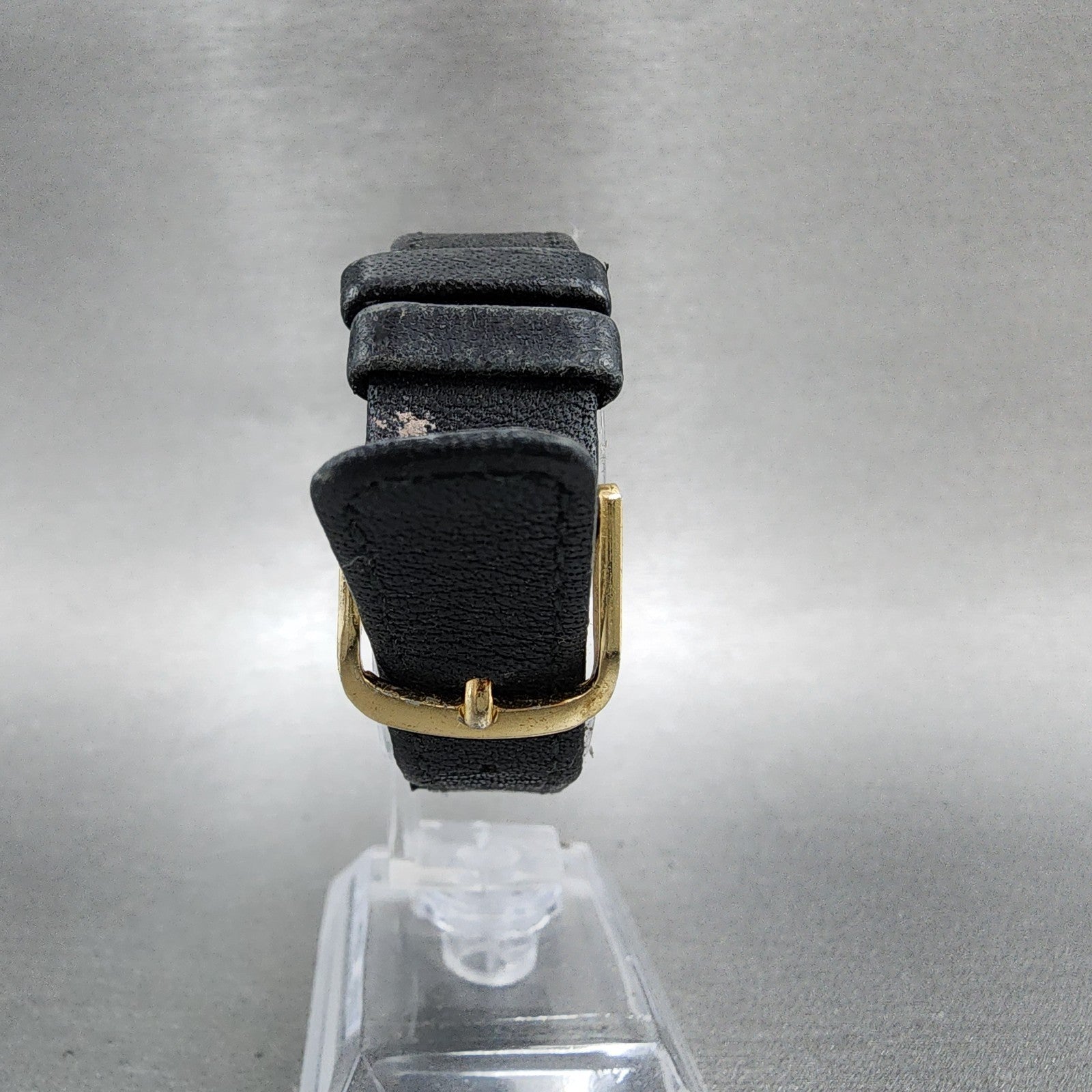 Citizen CQ Tank Watch Women 20mm Black Dial Gold Tone Rectangle New Battery8