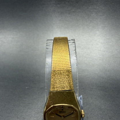 Seiko Watch Women 16mm Champagne Dial Gold Tone Round 2C20-5309 New Battery4