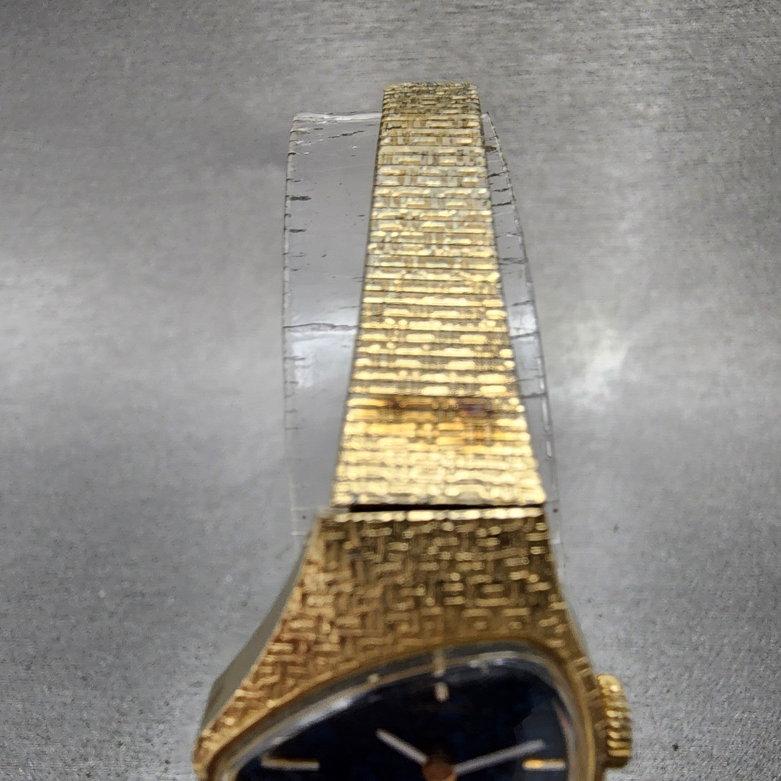 Seiko Asymmetrical Watch Women 21mm Blue Dial Gold Tone Manual Wind 117739 Runs4