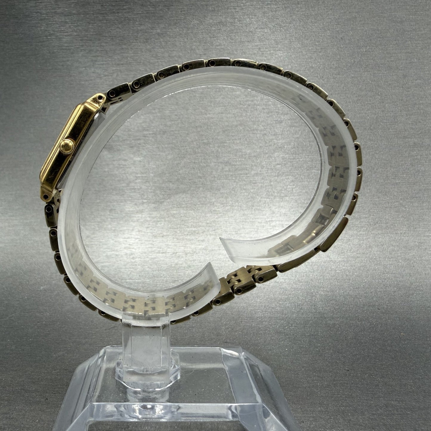 Seiko Tank Watch Women 16mm Champagne Dial Gold Tone 1N01-0FH0 New Battery ZYX26