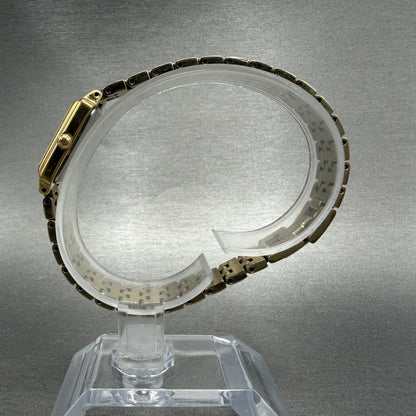 Seiko Tank Watch Women 16mm Champagne Dial Gold Tone 1N01-0FH0 New Battery ZYX26