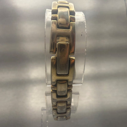 Seiko Watch Women 17mm Champagne Dial Gold Tone Oval 1N01-0CS0 New Battery7