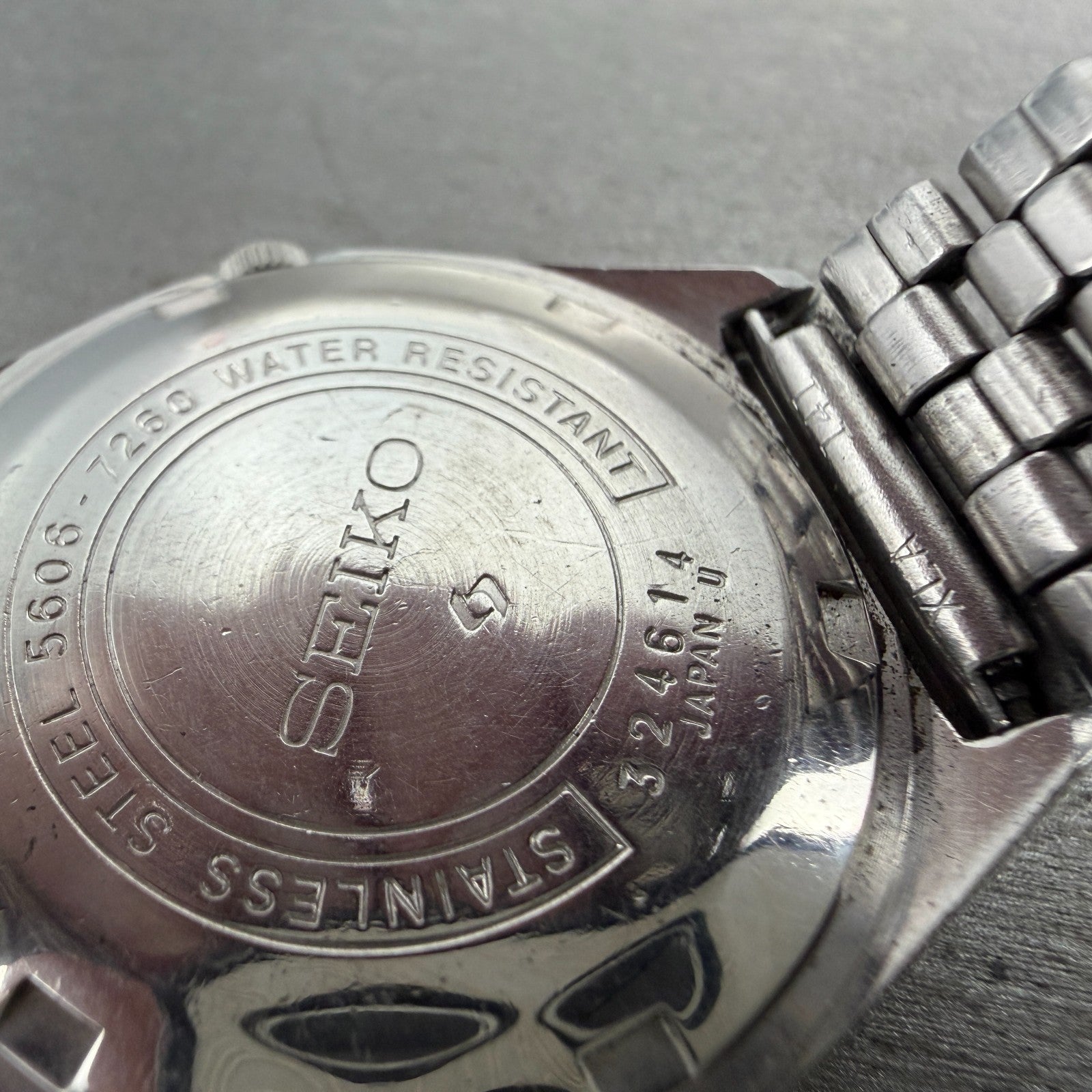 Seiko Lord Matic Watch Men 36mm Blue Dial Silver Tone Daydate 5606-7260 PARTS10