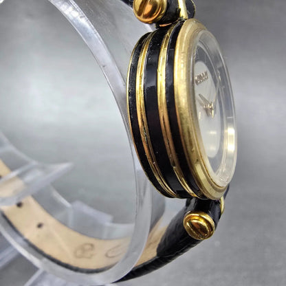 Gucci 2000L Watch Women 22mm Silver Dial Gold Plated Round New Battery Vintage3