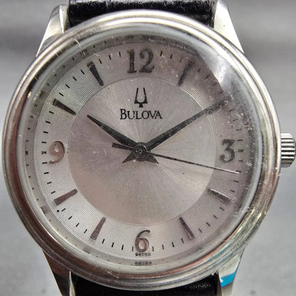 Bulova Watch Women 30mm Silver Dial Silver Tone Round 96T58 New Battery1