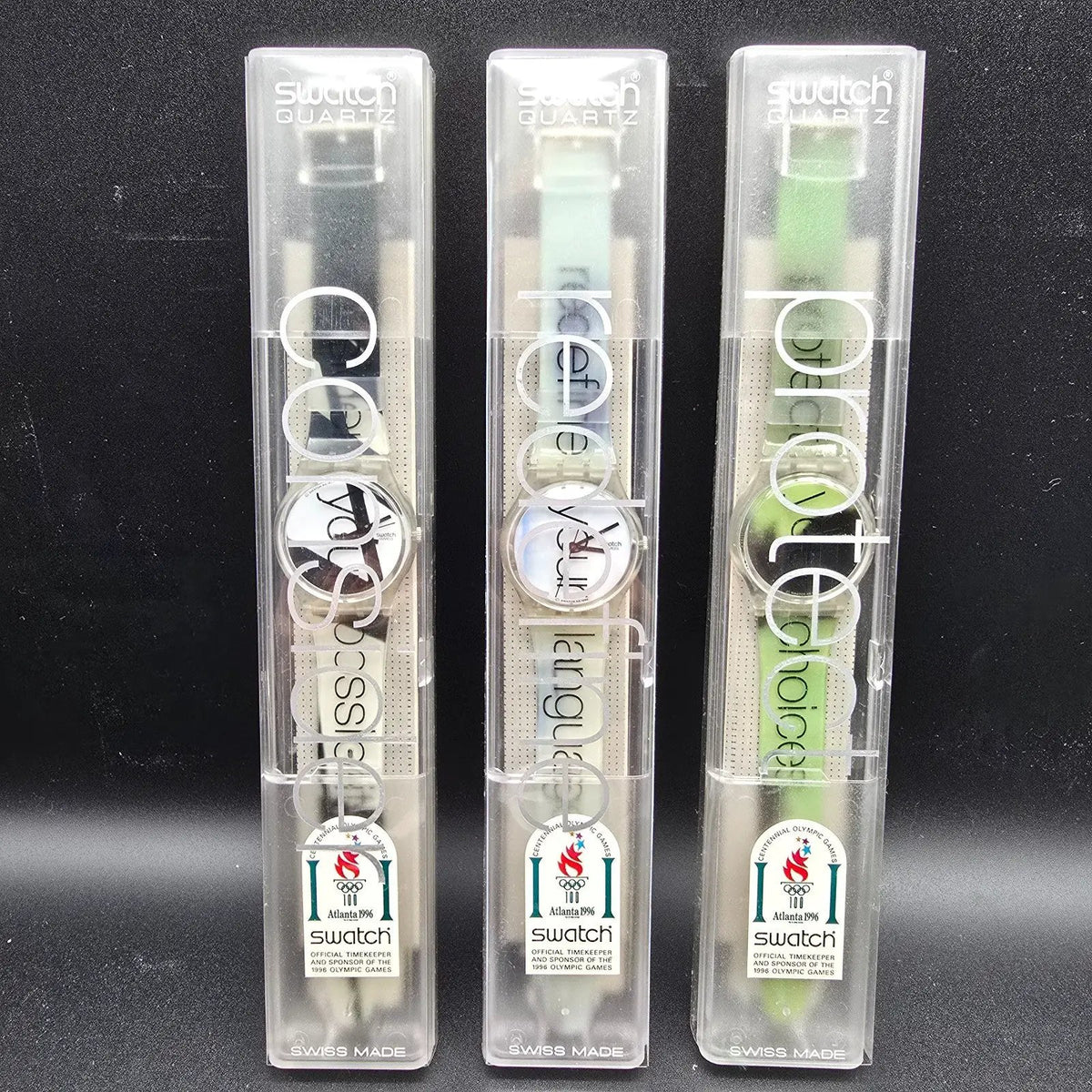 Swatch Messages Limited Set Watch Men 34mm GK226 GK227 GK228 New Battery NOS1