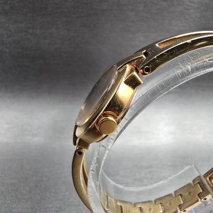 Seiko Watch Women 20mm Black Dial Gold Round Bangle 1N00-0GM0 New Battery3