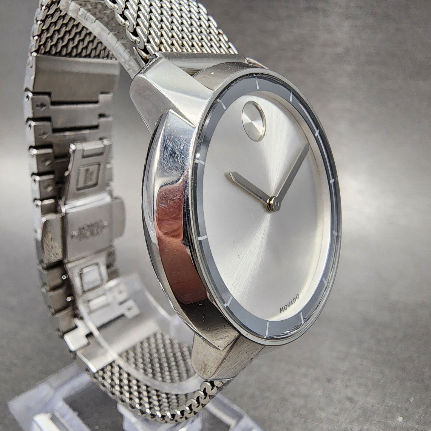 Movado Bold Watch Women 36mm Silver Dial Steel Round 3600241 New Battery3