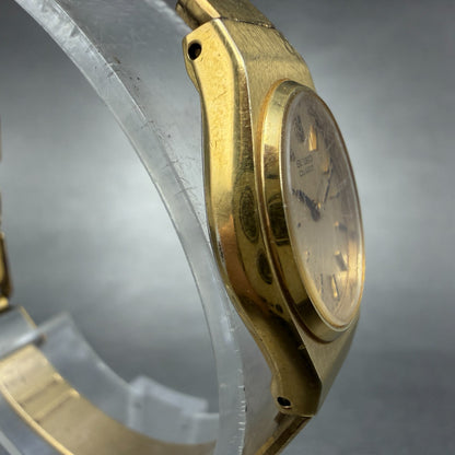 Seiko Watch Women 18mm Gold Dial Gold Tone Oval 1400-8209 New Battery Vintage3