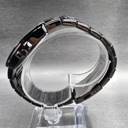 Seiko Pulsar Watch Men 30mm Black Dial Two Tone Date VJ32-X059 New Battery6