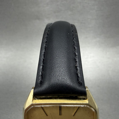 Seiko Tank Watch Men 27mm Champagne Dial Gold Tone 74315049 New Battery4