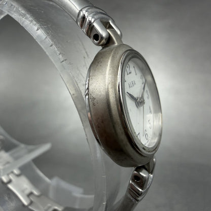 Seiko Alba Watch Women 20mm Silver Dial Silver Tone Round 1N01-0BE0 New Battery3
