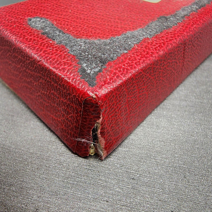 Omega Watch Box Red Leather Finish Coffin Swiss Made Vintage 1960s8