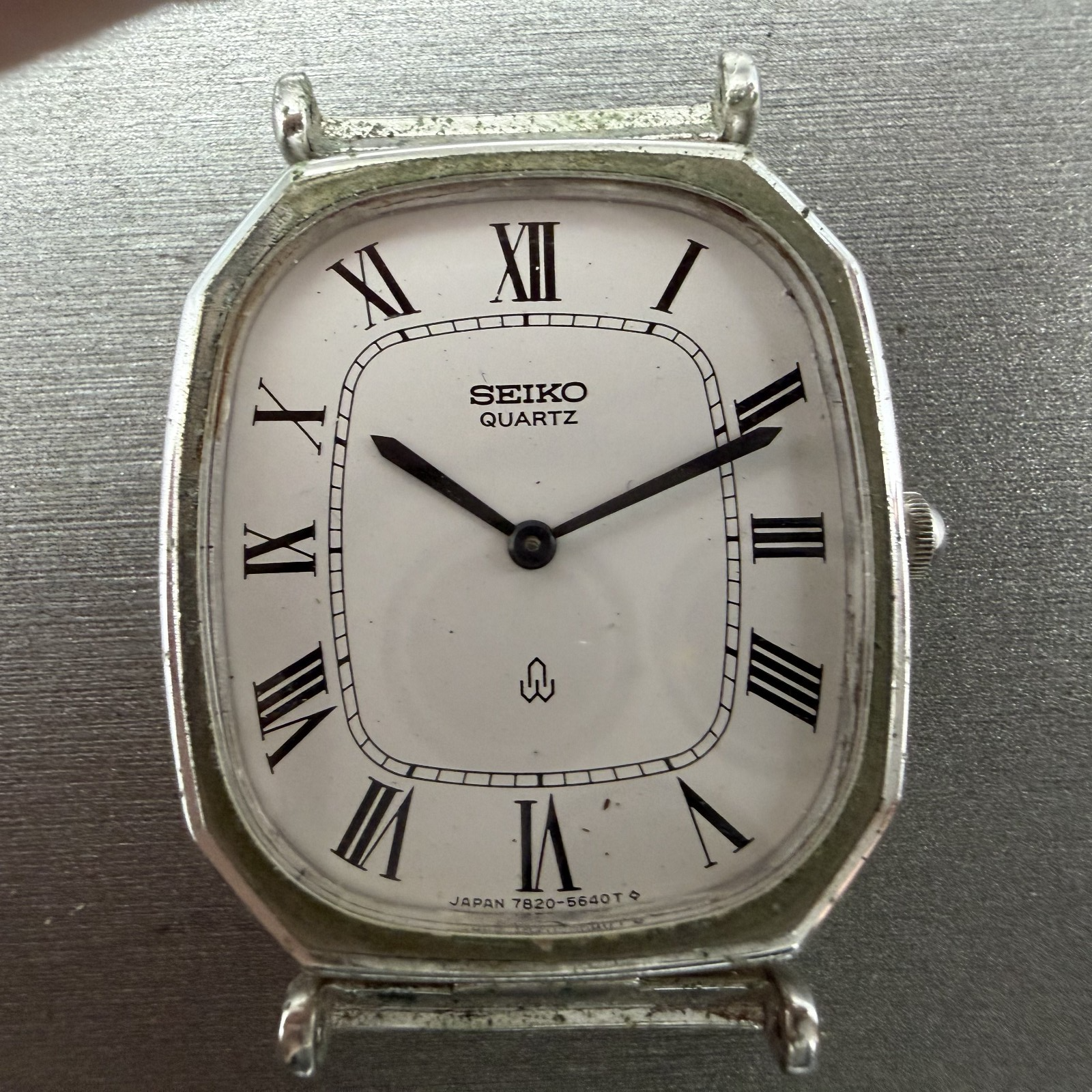 Seiko Watch Men 29mm White Dial White Dial Silver Tone 7820-5480 NewBattery1