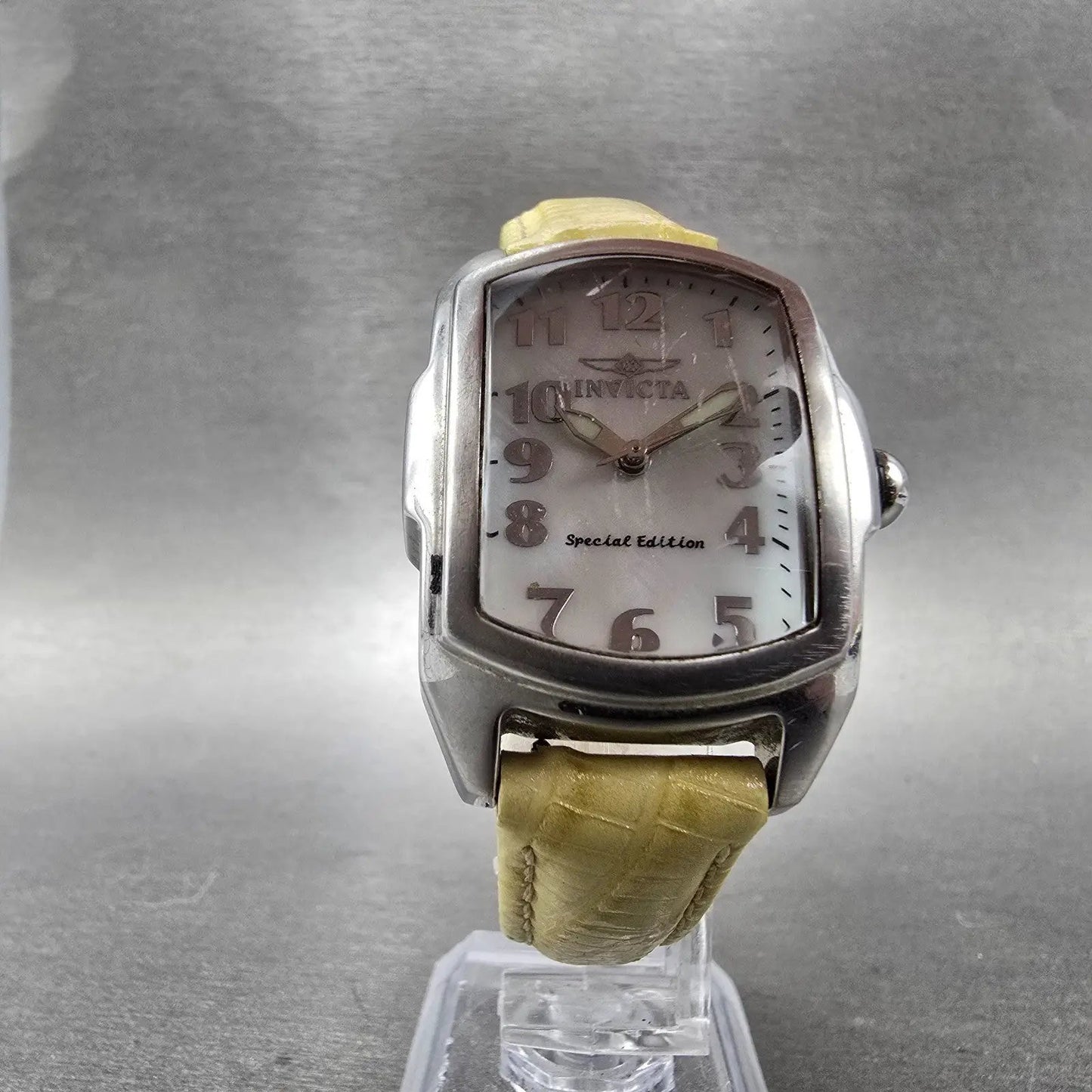 Invicta Lupah Watch Women 29mm MOP Dial Silver Tone Rectangle 19778 New Battery5