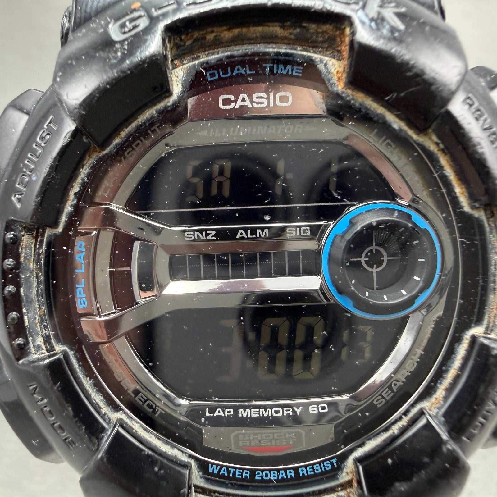 Casio G-Shock GD-110 Watch Men 51mm Black Silver Alarm Chronograph New Battery G1