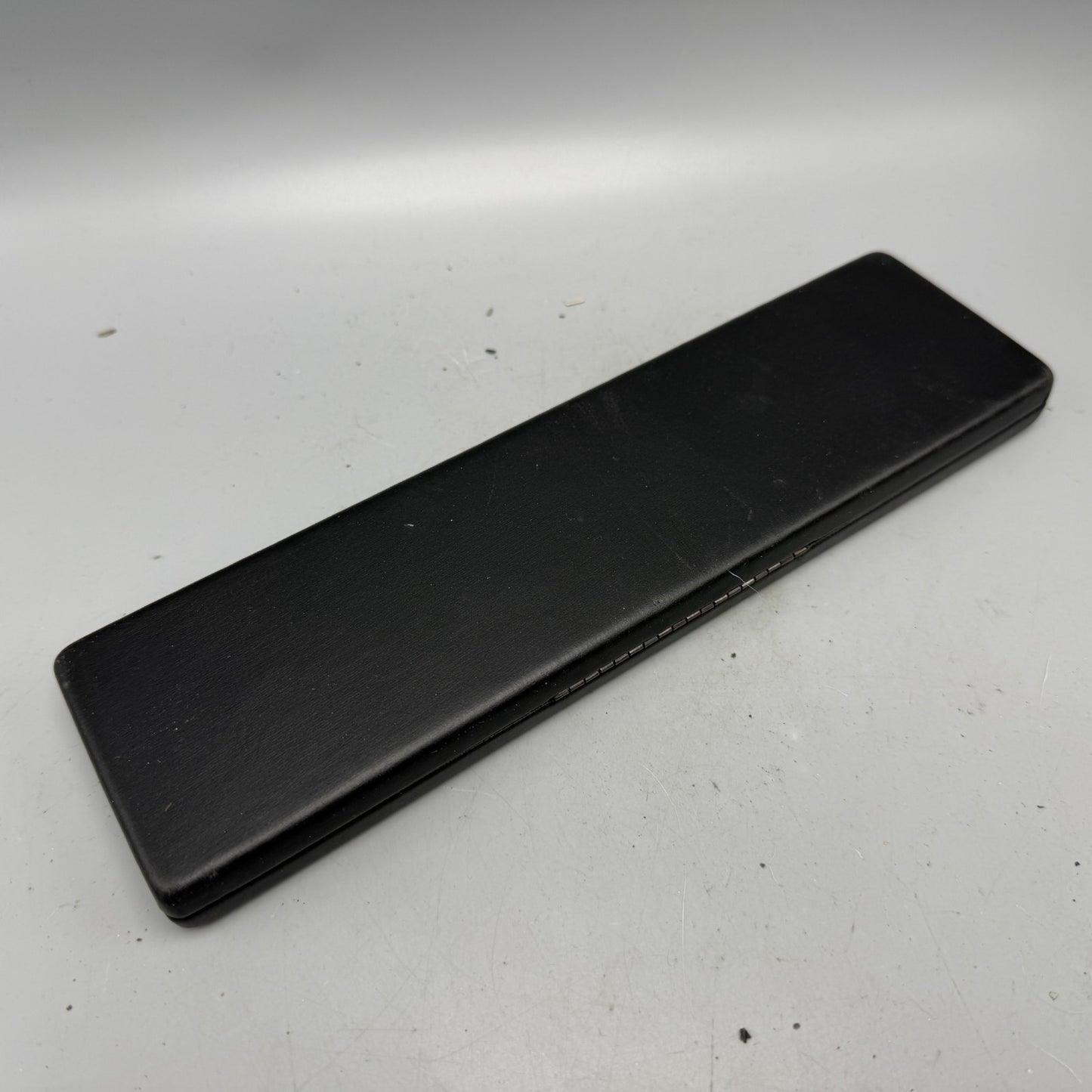 Movado Presentation Watch Box Case Black Faux Leather Gold Rectangle 1990s 80s3
