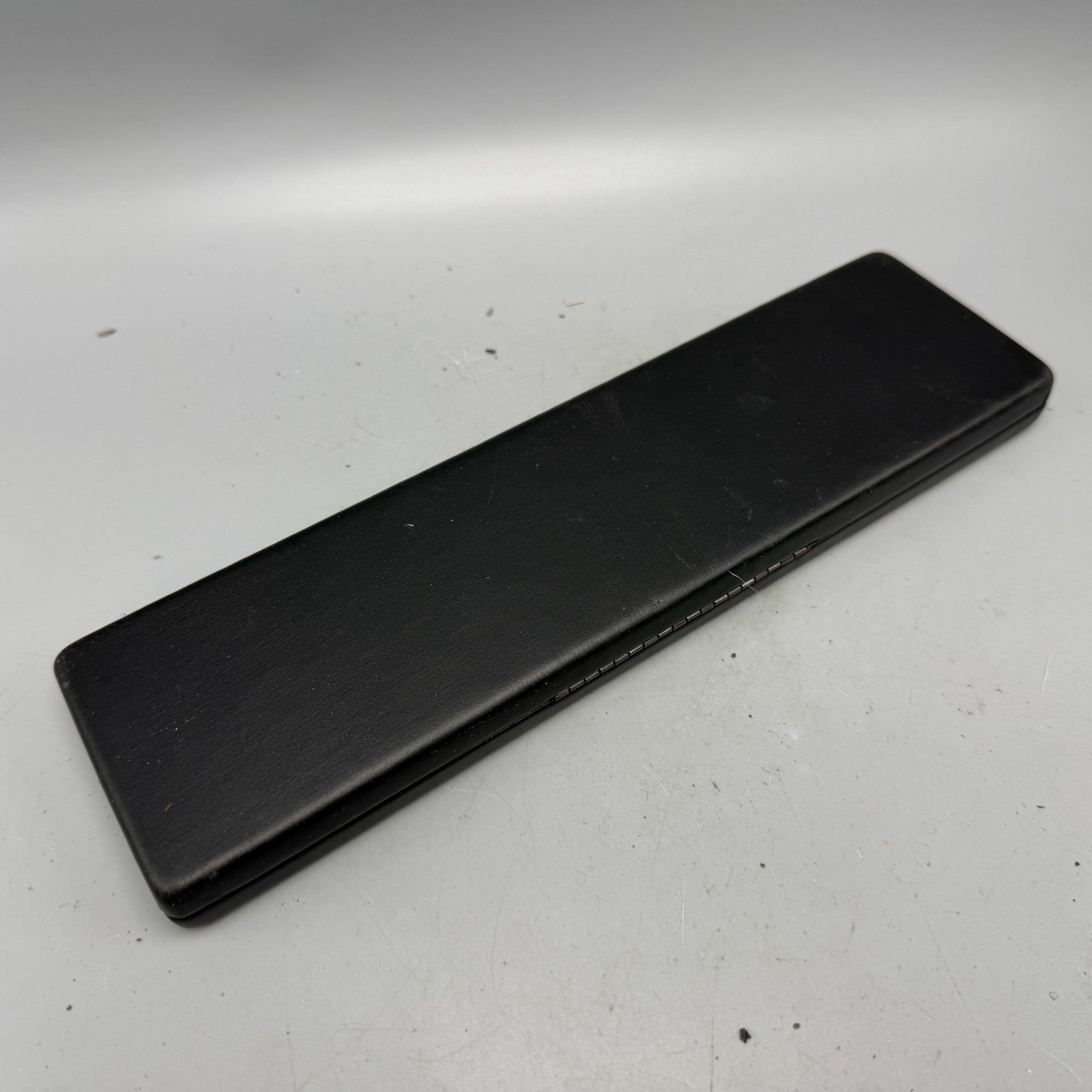 Movado Presentation Watch Box Case Black Faux Leather Gold Rectangle 1990s 80s3