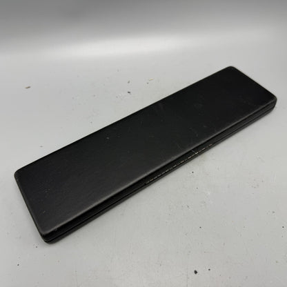 Movado Presentation Watch Box Case Black Faux Leather Gold Rectangle 1990s 80s3