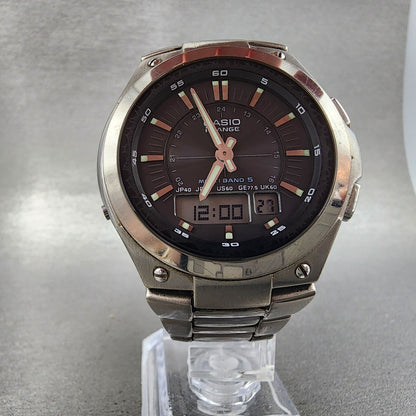 Casio I-Range Watch Men 41mm Black Dial Analog Digital Titanium IRW-M10T Works