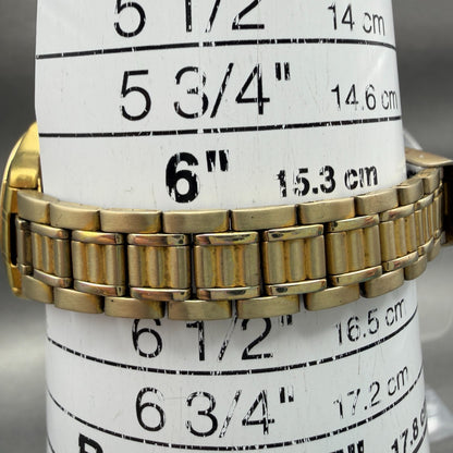 Tissot PR50 Watch Women 24mm Gold Dial Gold Tone Date Round NO CASEBACK PARTS11