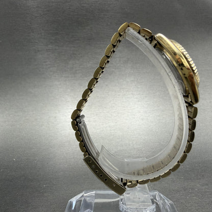 Seiko SQ Watch Women 24mm Champagne Dial Gold Tone Daydate 3E23-0A69 New Batt U98
