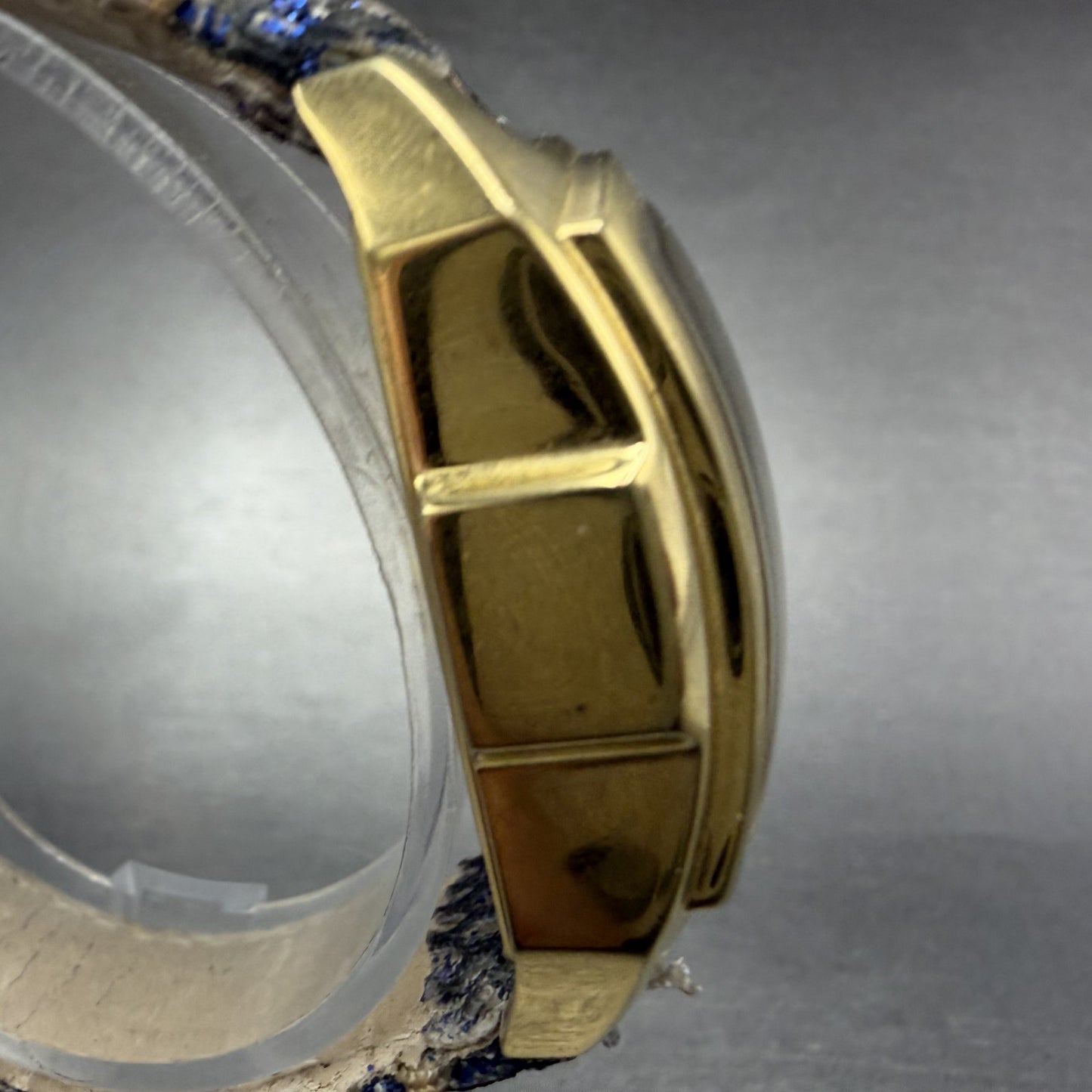 Invicta Lupah Watch Women 29mm MOP Dial Gold Tone Oval 5605 New Battery Blue3