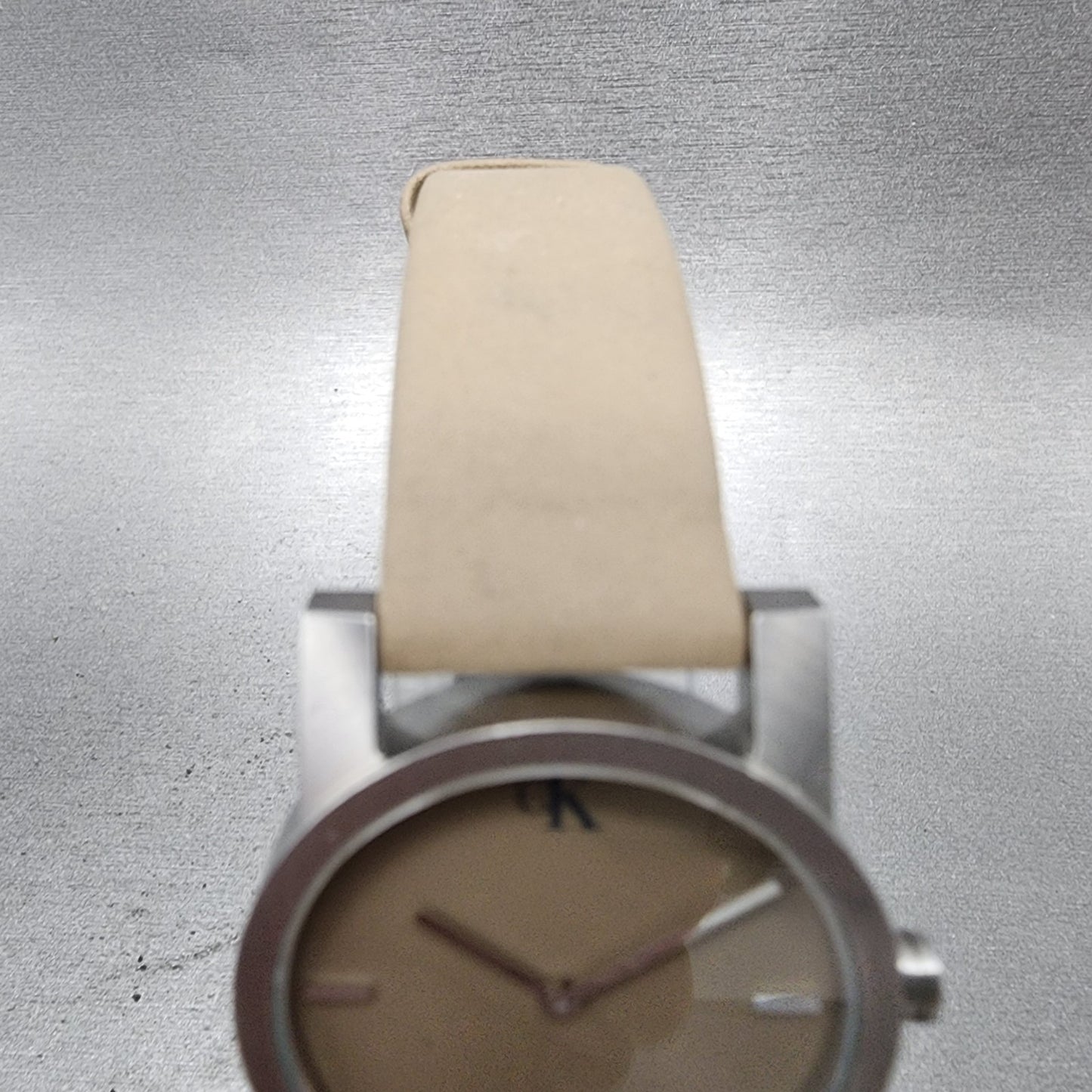 Calvin Klein Watch Women 30mm Brown Dial Silver Tone Round New Battery K71214