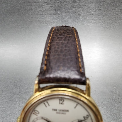 Seiko The League Watch Men 32mm White Dial Gold Tone Daydate Round New Battery