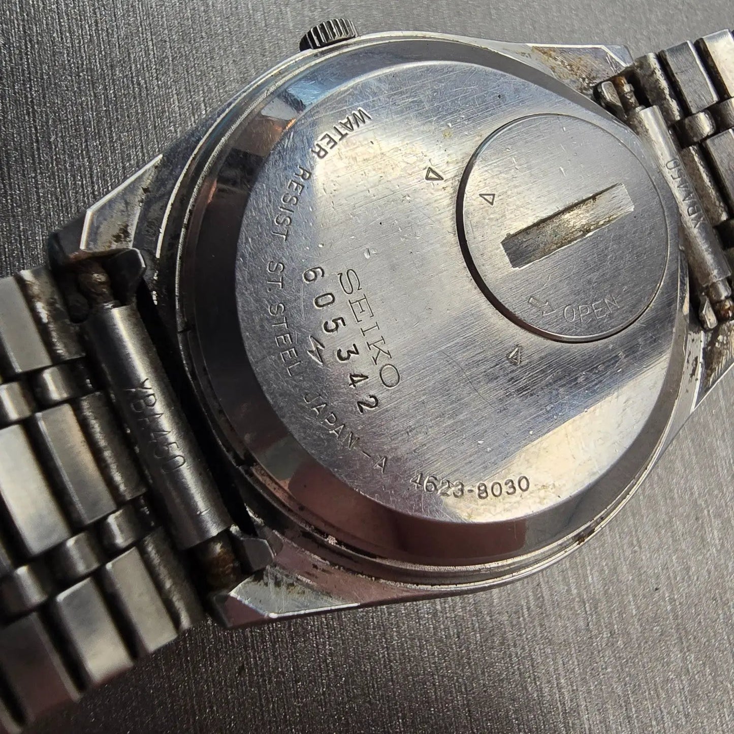 Seiko Type II Watch Men 37mm Green Dial Silver Tone Daydate 4623-8030 New Batt10