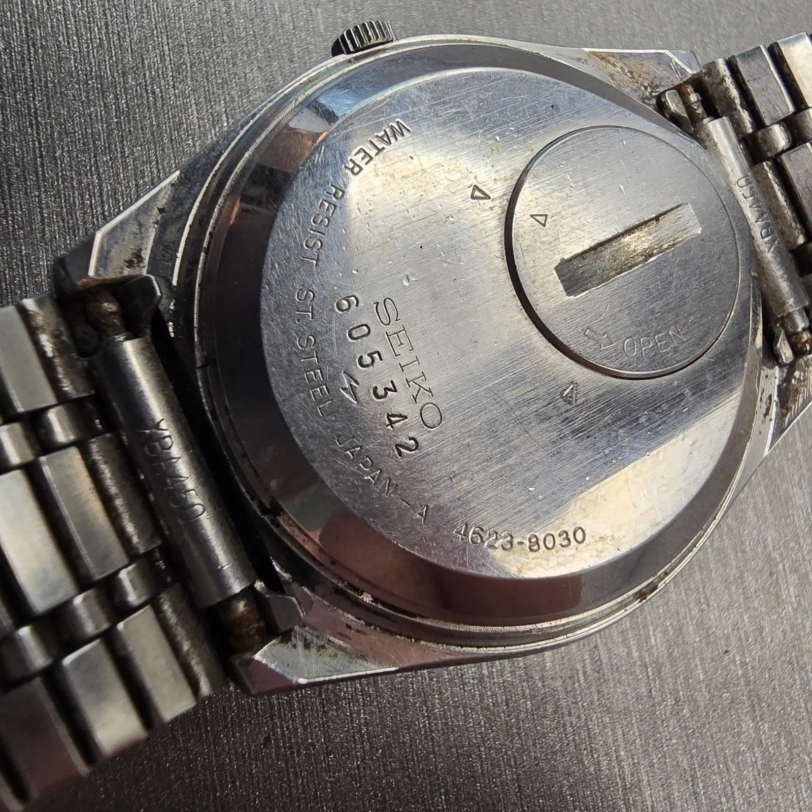 Seiko Type II Watch Men 37mm Green Dial Silver Tone Daydate 4623-8030 New Batt10