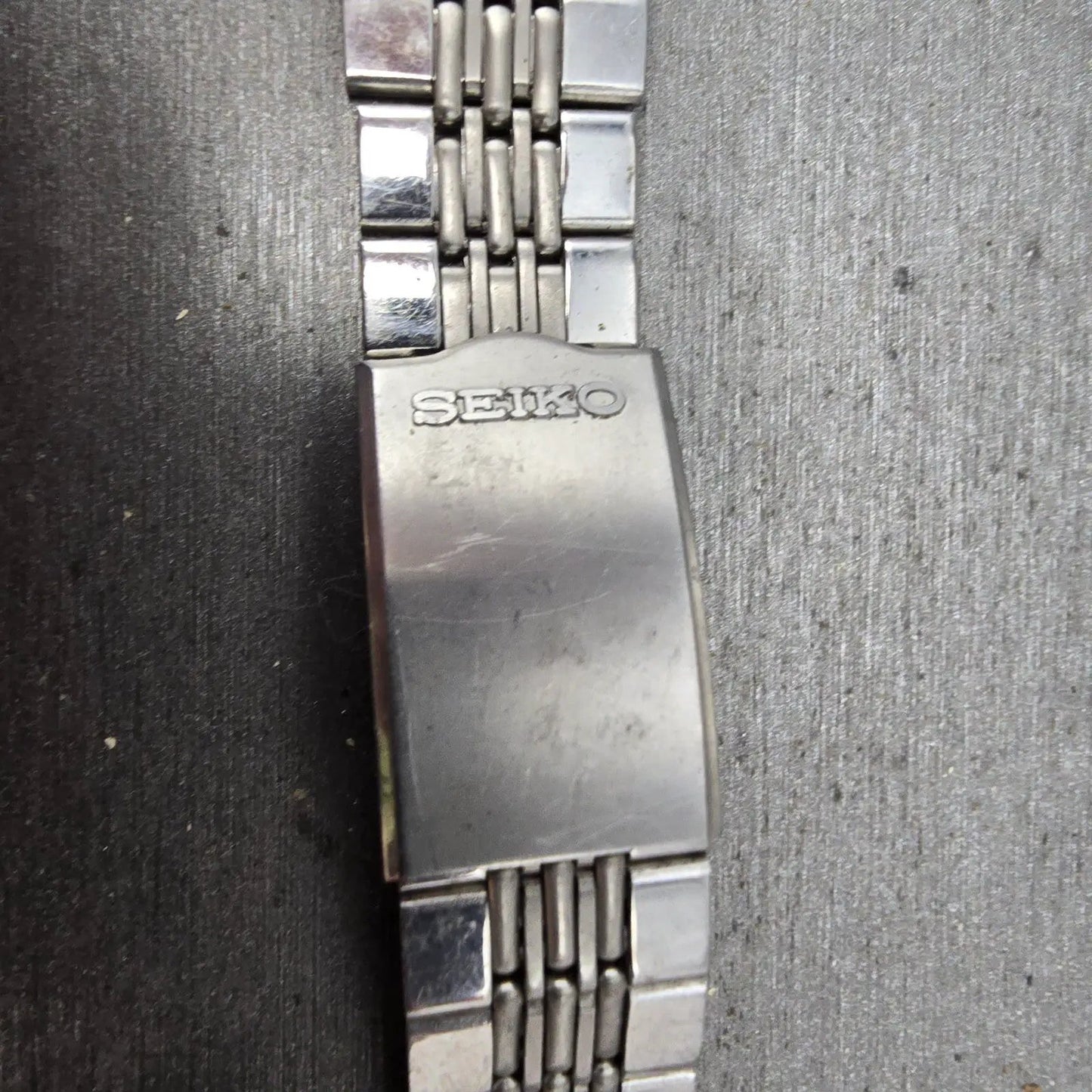 Seiko Beads Of Rice Bracelet 20mm Stainless Steel Silver Tone Tri Folding Clasp2