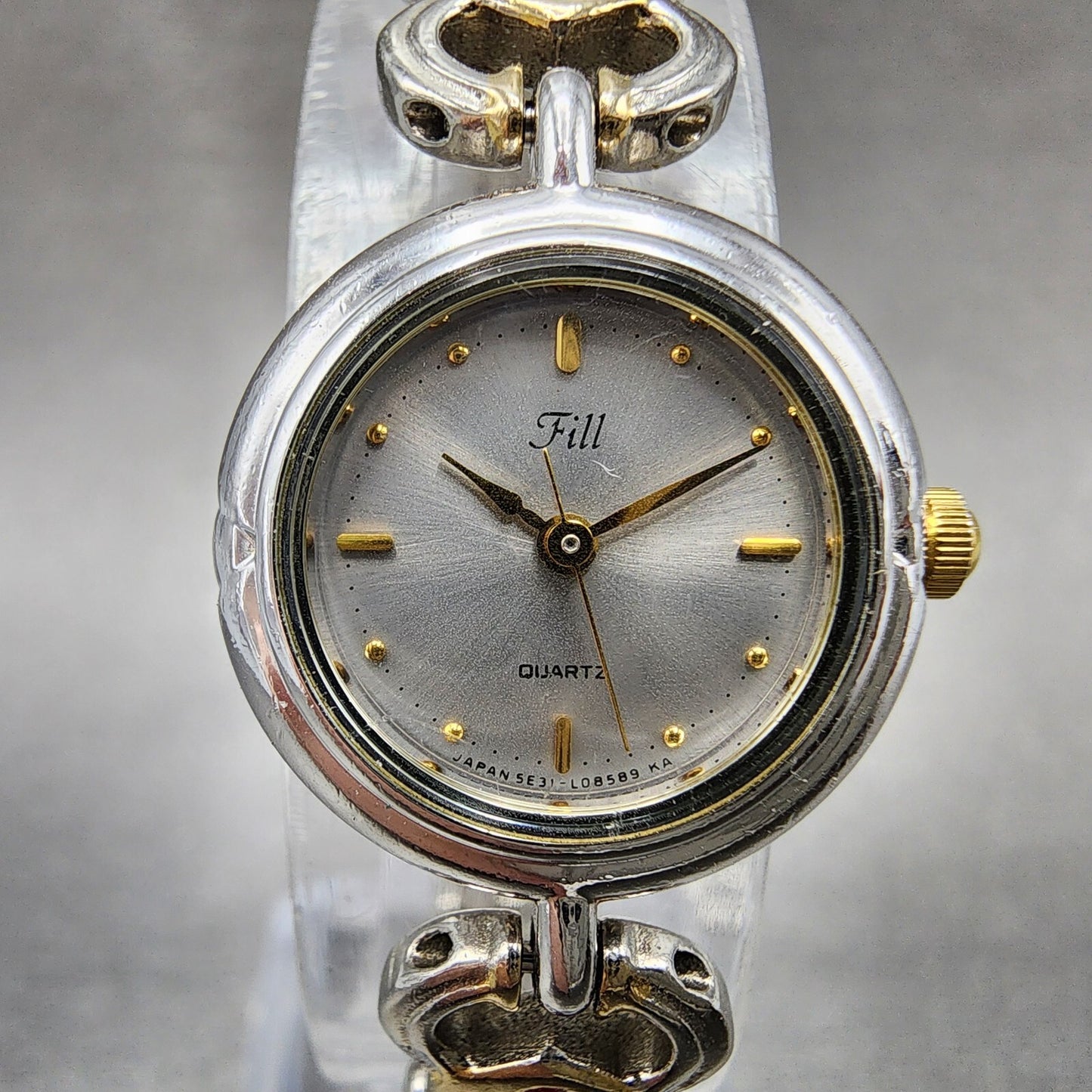 Citizen VEGA Watch Women 19mm Gray Dial Two Tone Round Crystal Accents New Batt