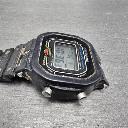 Casio G-Shock DW-5300 Watch Men 42mm Black Alarm Chronograph New Battery VTG5