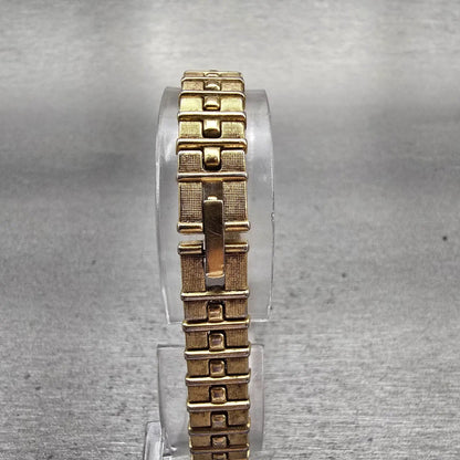 Seiko Tank Watch Women 13mm Black Dial Gold Tone Rectangle 1E20-5689 New Battery7