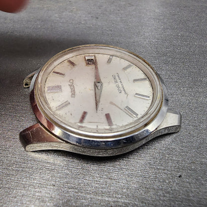 Seiko King Seiko Watch Men 35mm Silver Dial Silver Tone 44028000 Runs READ!!!!!3