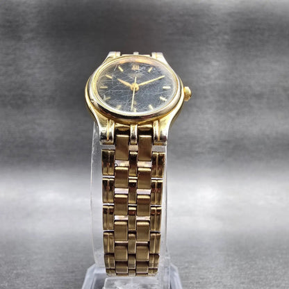 Citizen CQ Watch Women 21mm Black Dial Gold Tone Round 5930-S29762 New Battery5