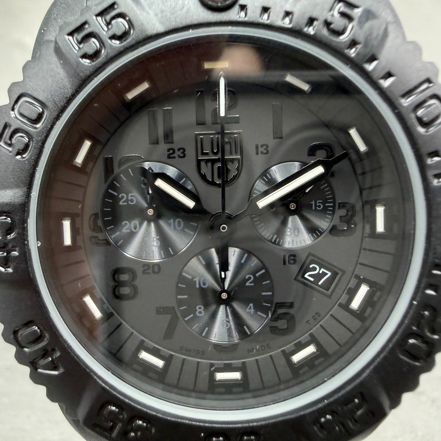 Luminox Navy Seal Colormark Chrono Watch Men 43mm Black Dial Black Tone New Batt1