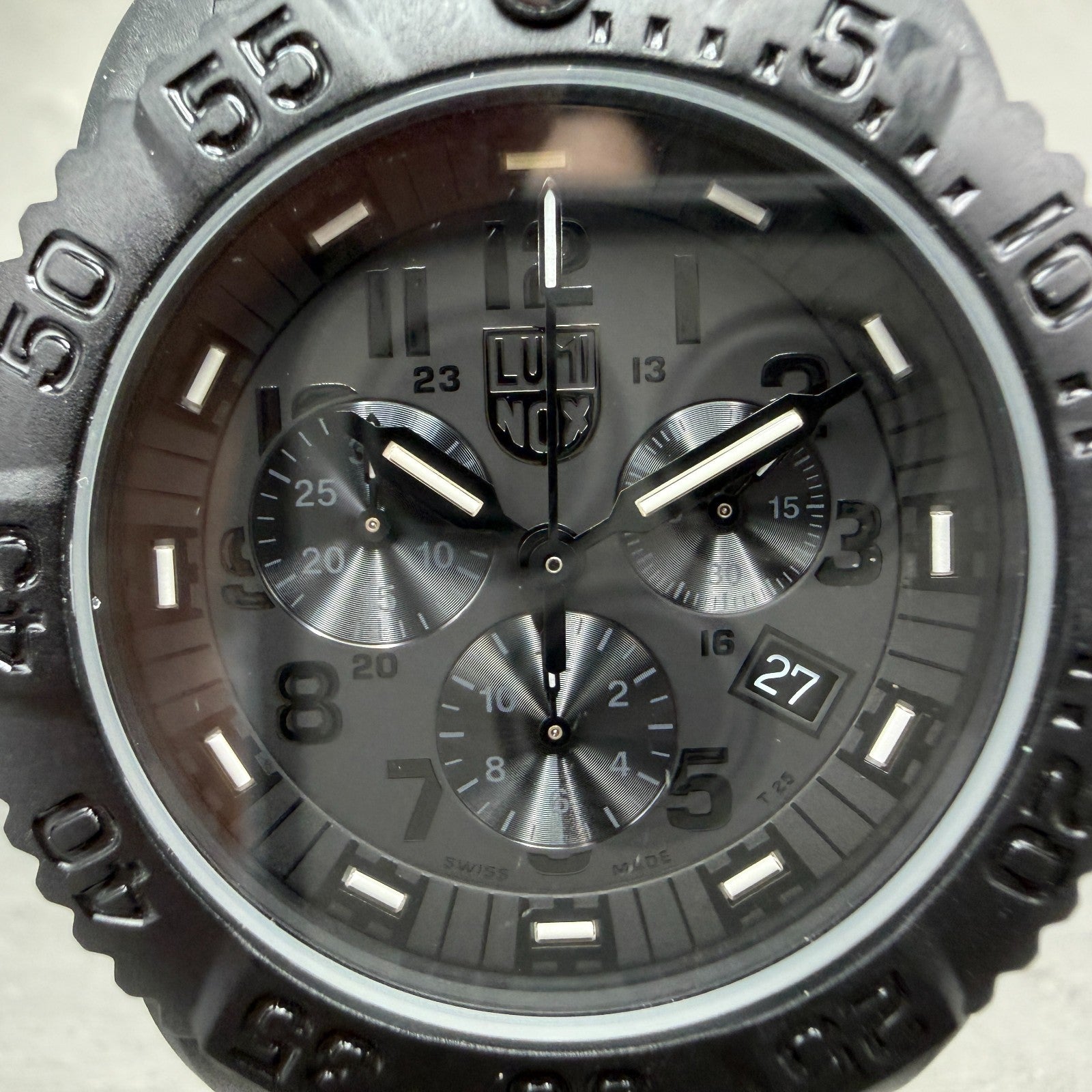 Luminox Navy Seal Colormark Chrono Watch Men 43mm Black Dial Black Tone New Batt1
