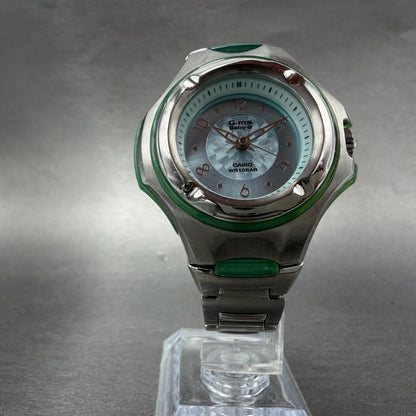 Casio Baby-G Watch Women 35mm Blue Dial Silver Tone Round MSG-602 New Battery5