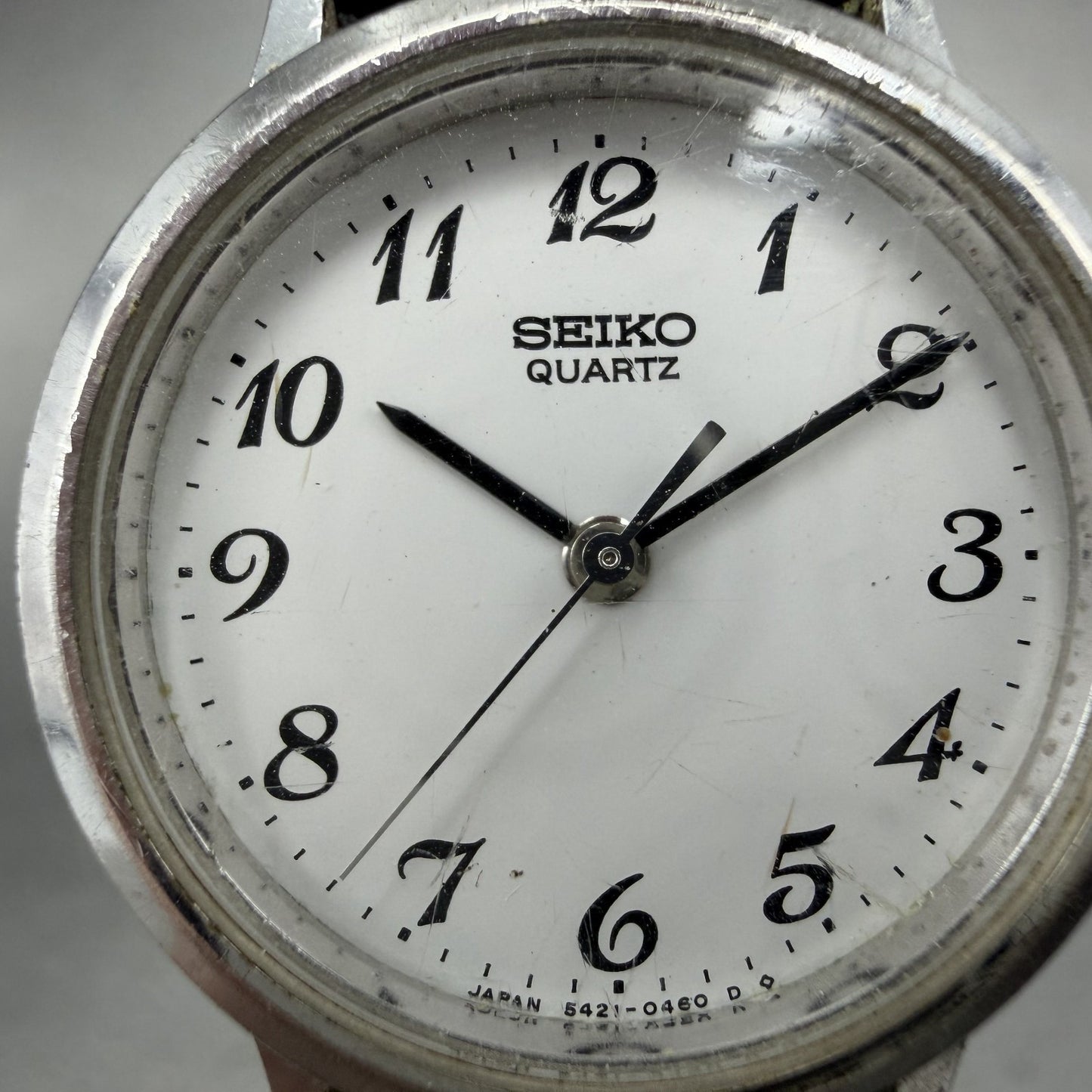 Seiko Watch Women 25mm White Dial Silver Tone Round 5421-0090 New Battery1