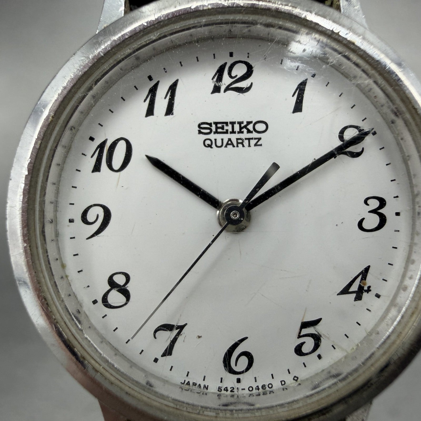 Seiko Watch Women 25mm White Dial Silver Tone Round 5421-0090 New Battery1