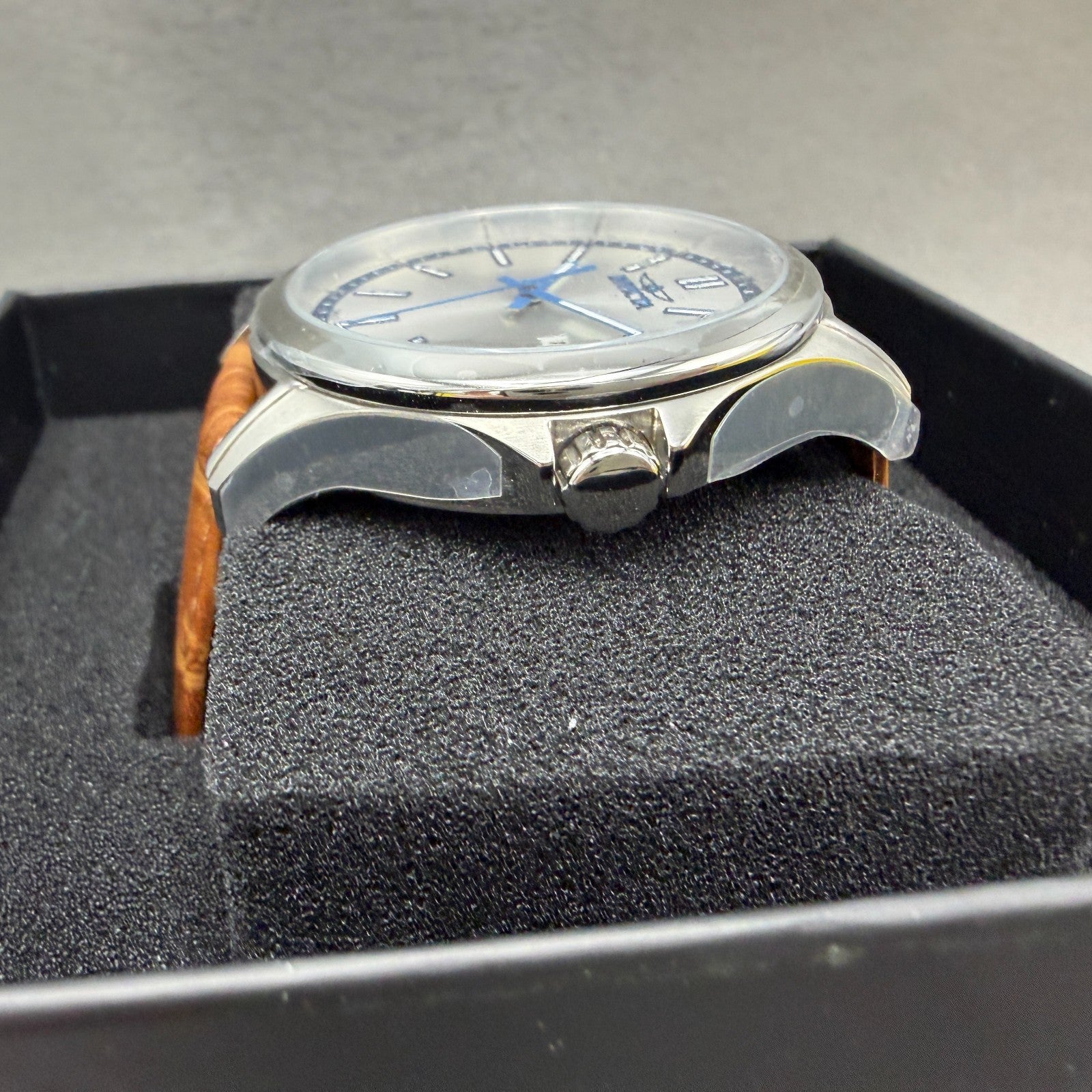 Invicta Celestial Watch Men 43mm Silver Dial Silver Date Round Leather 478075