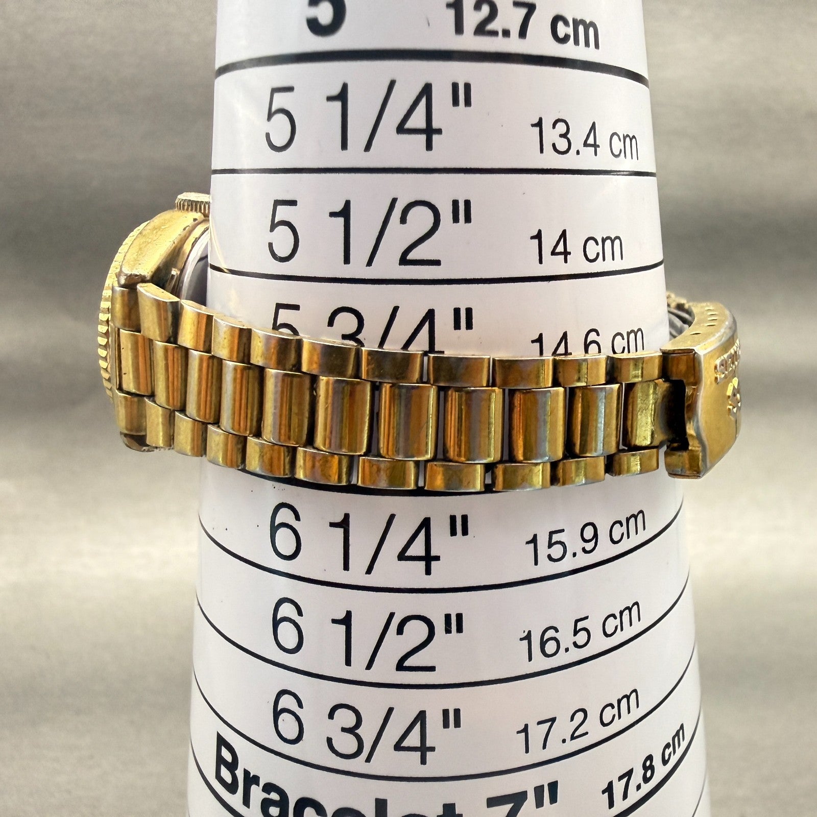 Seiko SQ Watch Women 24mm Gold Dial Gold Tone Daydate Round 2626-0159 New Batt9