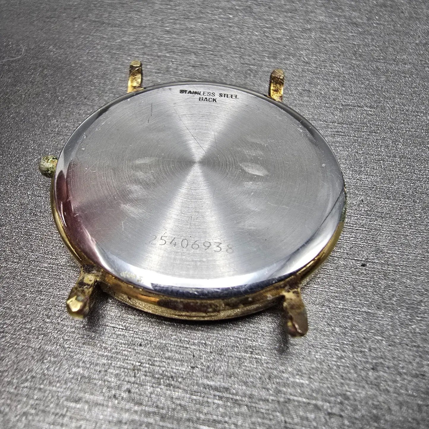 Longines Watch Men 34mm Gold Dial Gold Tone Date Round 7240 Cal 156 PARTS8
