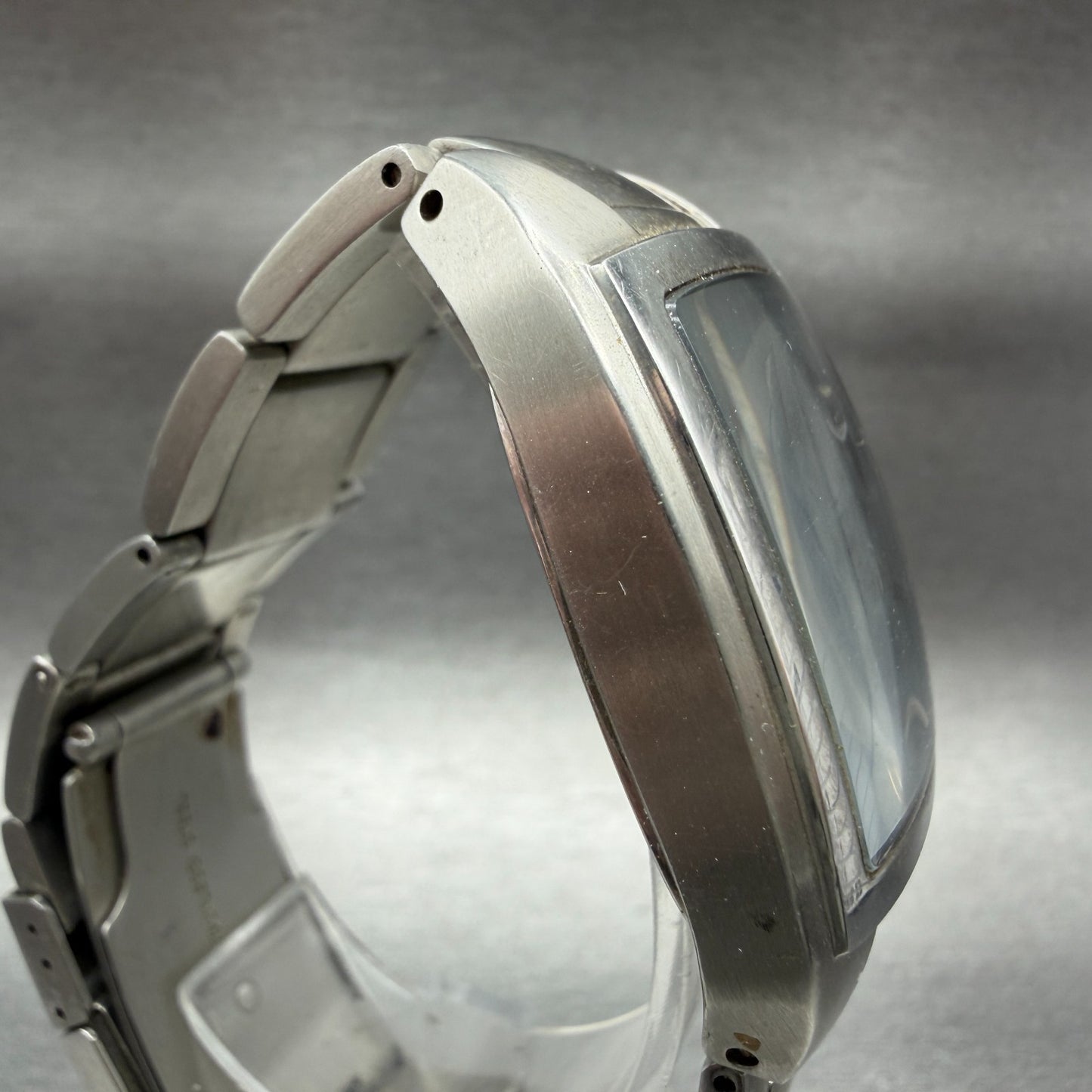 Fossil Arkitekt Watch Men 31mm Gray Dial Steel Date Rectangle FS2991 New Batt3