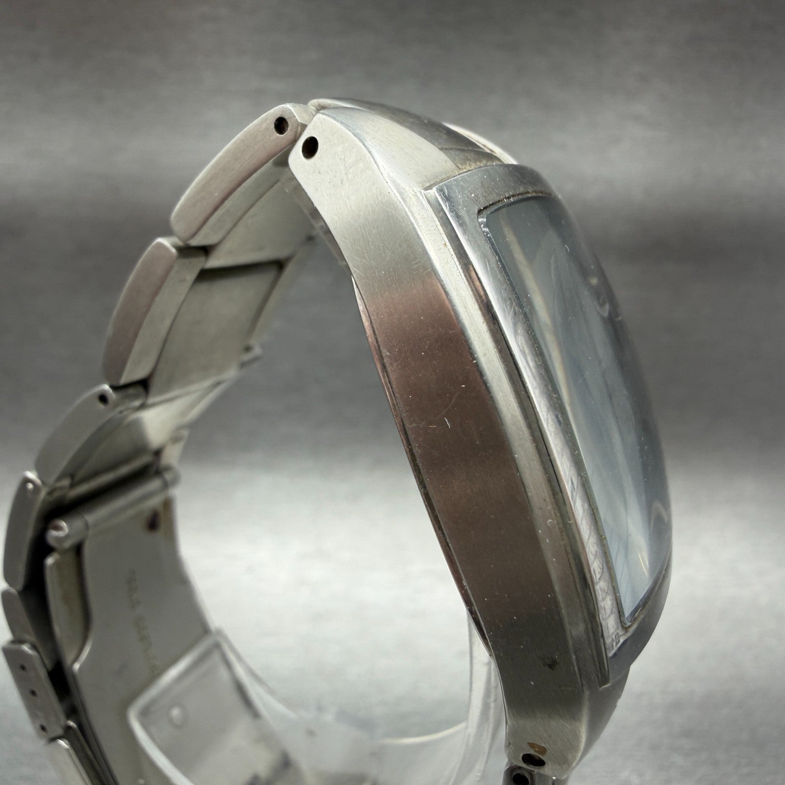 Fossil Arkitekt Watch Men 31mm Gray Dial Steel Date Rectangle FS2991 New Batt3