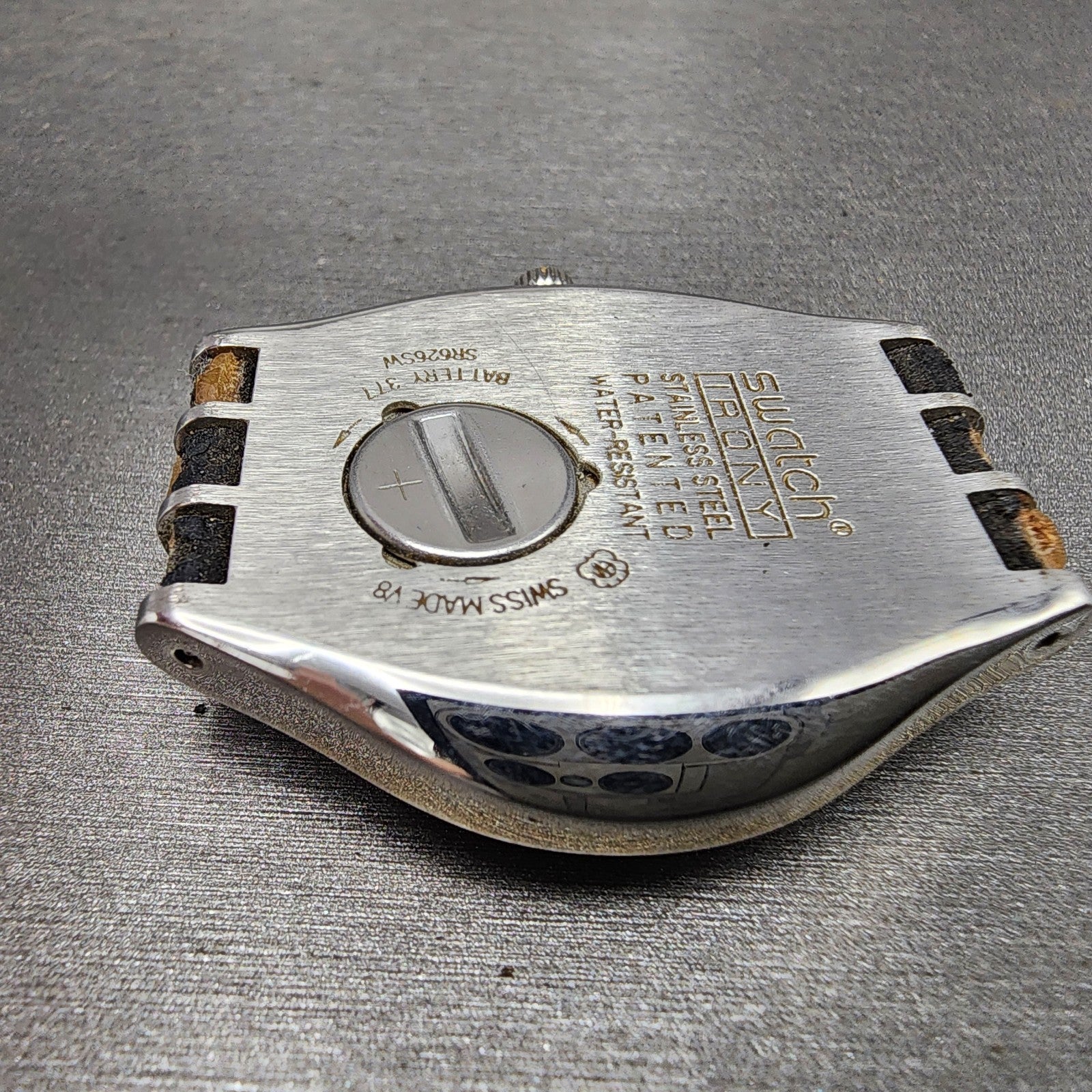 Swatch irony Watch men 38mm Black Dial Steel Daydate Round YGS737 New Battery12